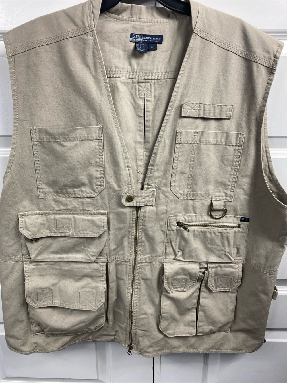 511 Vest 80001 Hunting Cargo Pocket Utility Tactical Series Tan 2XL XXL Outdoor